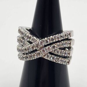 Lia Sophia Silver Crystal Ring